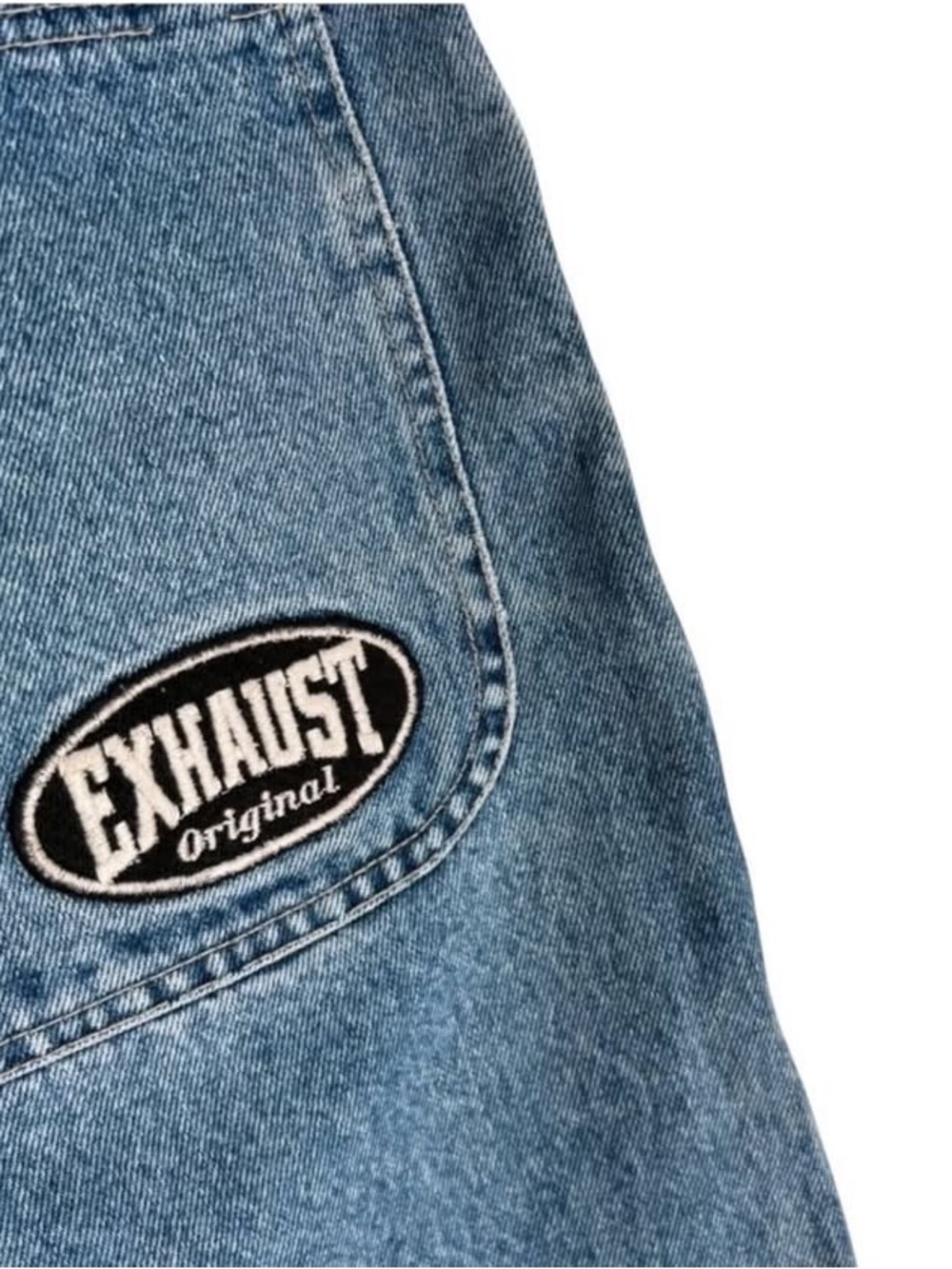 Y2K 90s Vintage Denim Jorts Baggy Relaxed-Fit Men's Shorts Jeans Unisex Skater - Picture 3 of 8